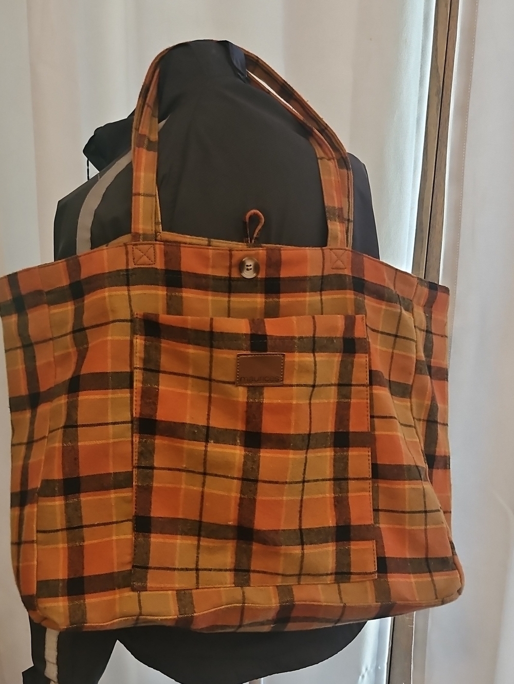 Large Maurice Plaid Tote